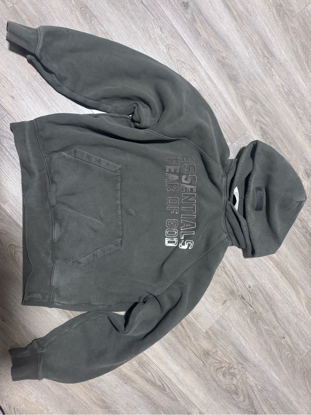 Fear of God Essentials Logo Pullover Hoodie Dark Brown XS